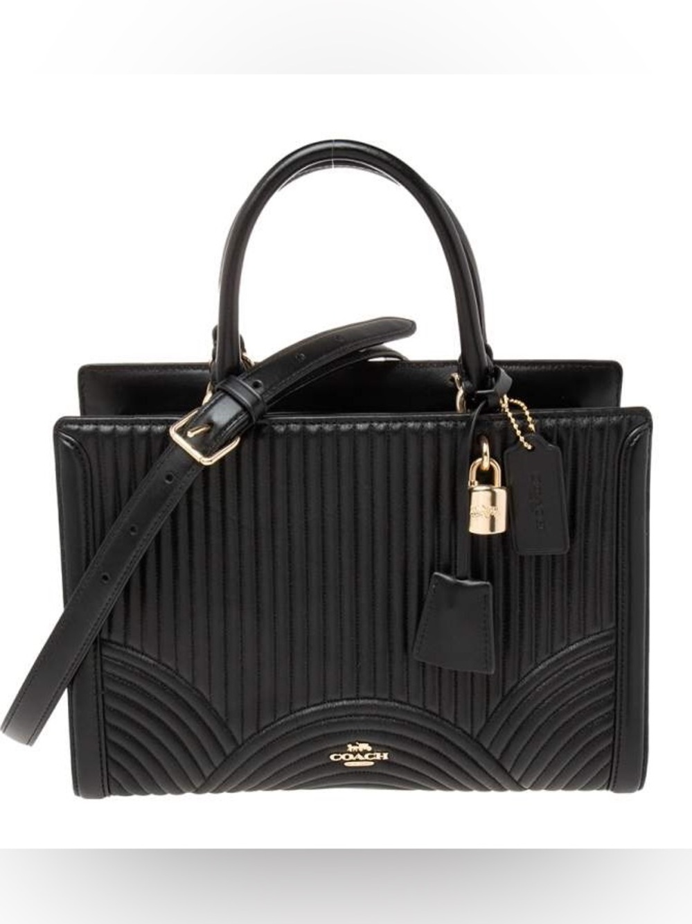 Coach Zoe Art Deco Quilted Satchel - Like New - Picture 7 of 7